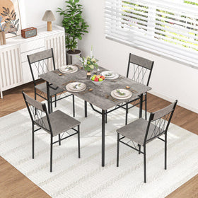 5-Piece Dining Table Set with Kitchen Table and 4 Chairs